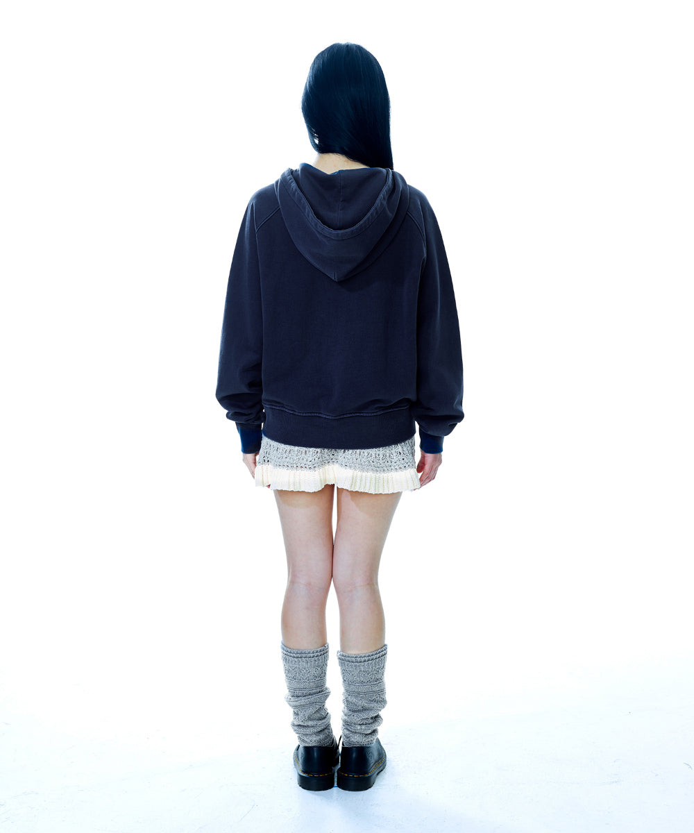 Coyseio - Vintage Tape Hood Zip-Up (Navy) product image 13 | TRAB K-Fashion Australia
