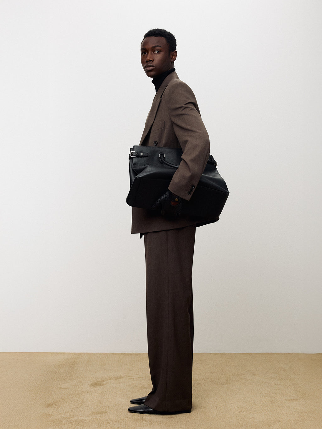 Tonywack - Melange Wool Double-Breasted Tailored Jacket (Hazelnut) product image 2 | TRAB K-Fashion Australia