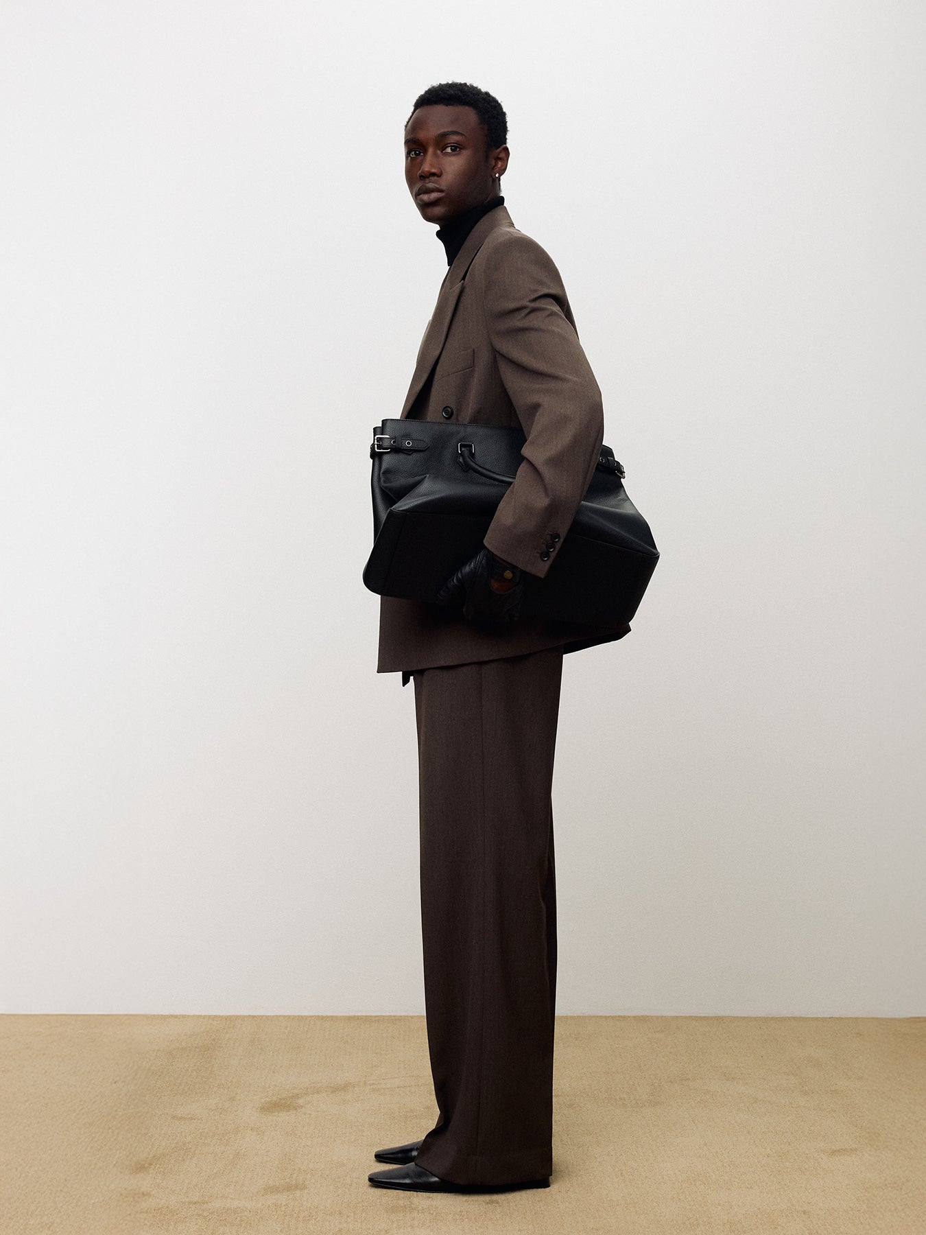 Tonywack - Melange Wool Double-Breasted Tailored Jacket (Hazelnut) product image 2 | TRAB K-Fashion Australia
