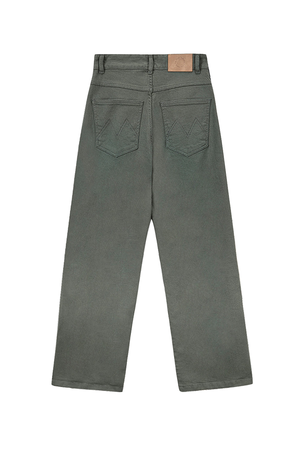 Matin Kim - Color Point Washed Denim Pants (Khaki) product image 2 | TRAB K-Fashion Australia