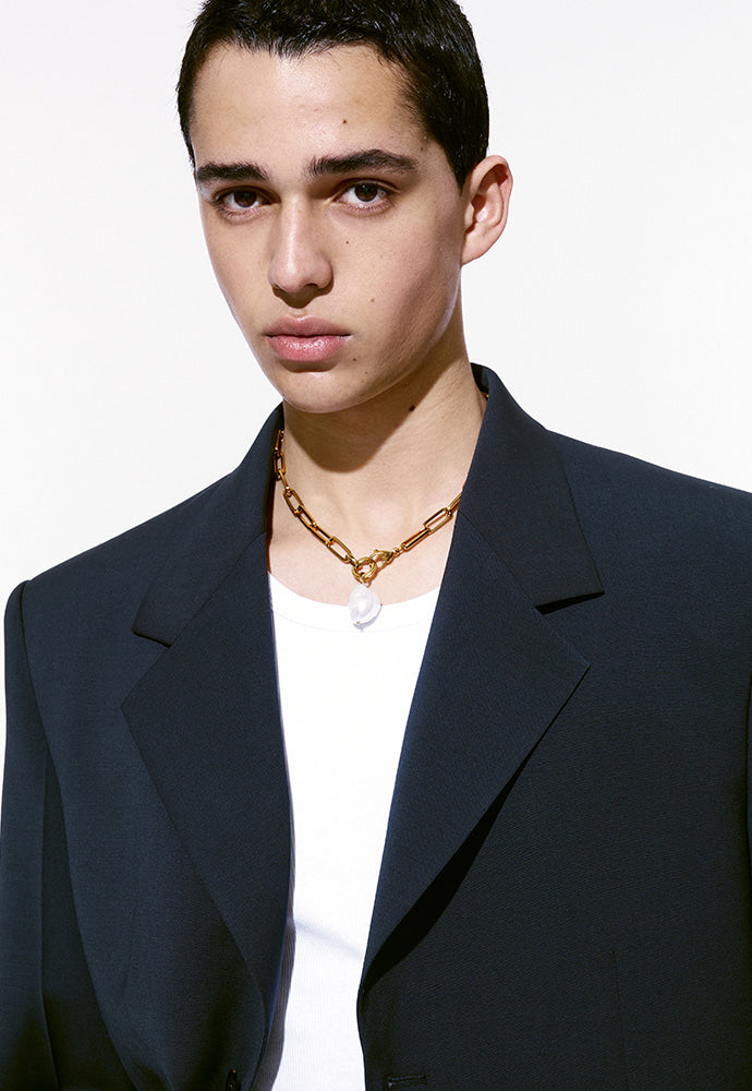 Tonywack - Tropical Wool Relaxed Tailored Jacket (Summer Exclusive) (Sea Serpent) product image 8 | TRAB K-Fashion Australia