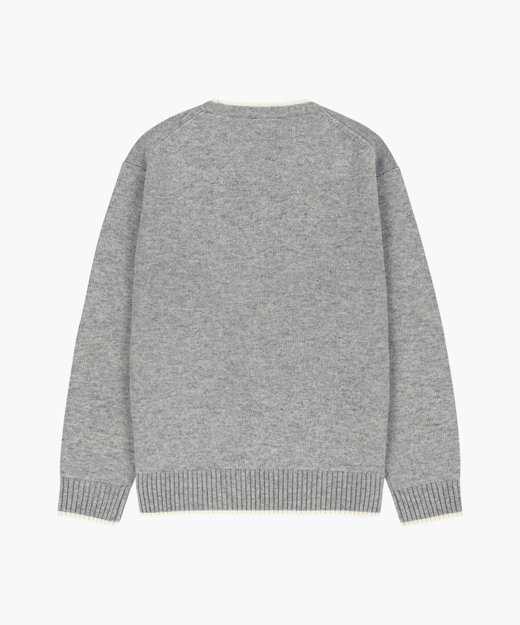 Marithe & Francois Girbaud - Alpes Classic Logo Knit Pullover (Melange Gray) product image 6 | TRAB K-Fashion Australia