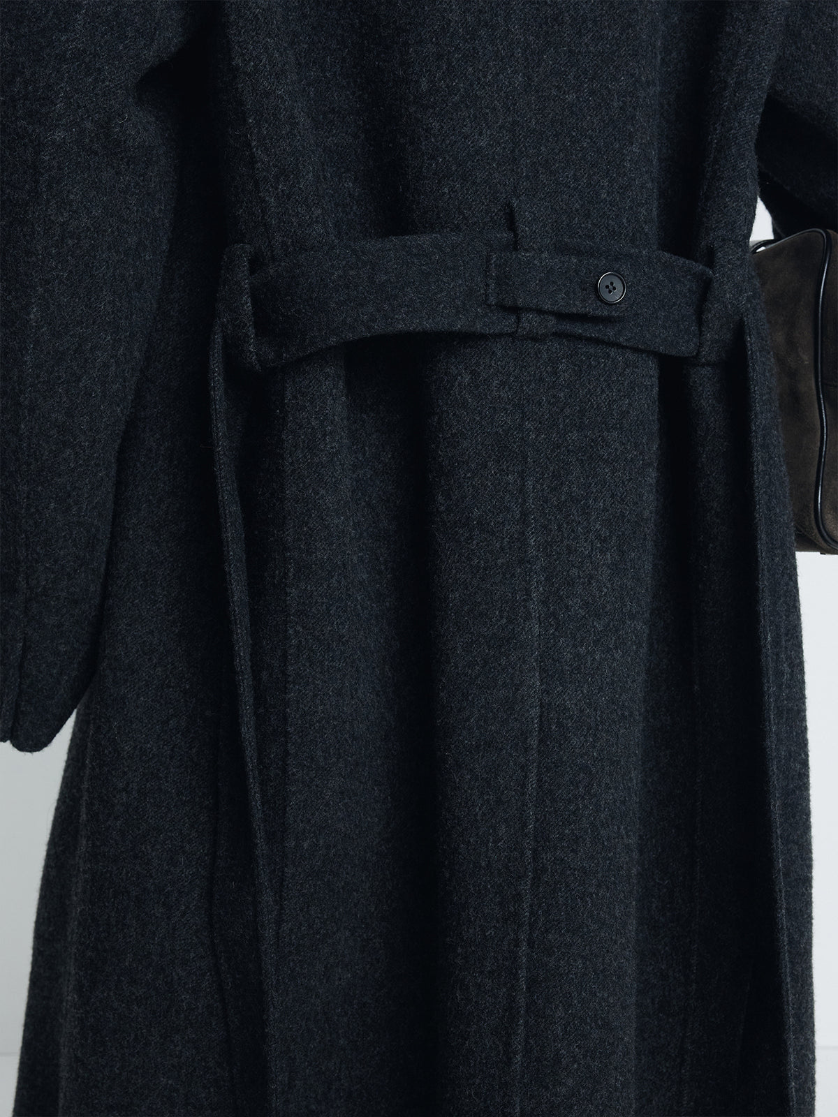 Tonywack - Hand-Made Wool Belted Double Coat (Melange Charcoal) product image 6 | TRAB K-Fashion Australia