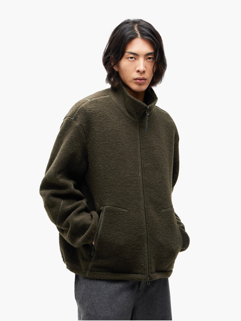 Jiyong Kim - Fleece Jacket (Green) product image 2 | TRAB K-Fashion Australia