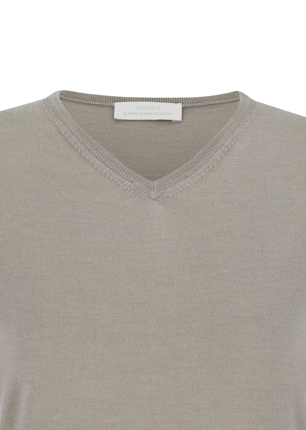Amomento - Wool V-neck Knit (Light Khaki) product image 6 | TRAB K-Fashion Australia