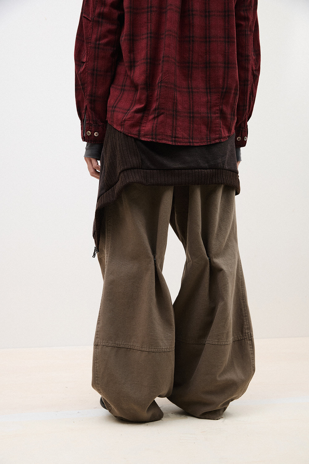 Hatchingroom - Double Sleeve Track Cardigan (Dark Brown) product image 7 | TRAB K-Fashion Australia