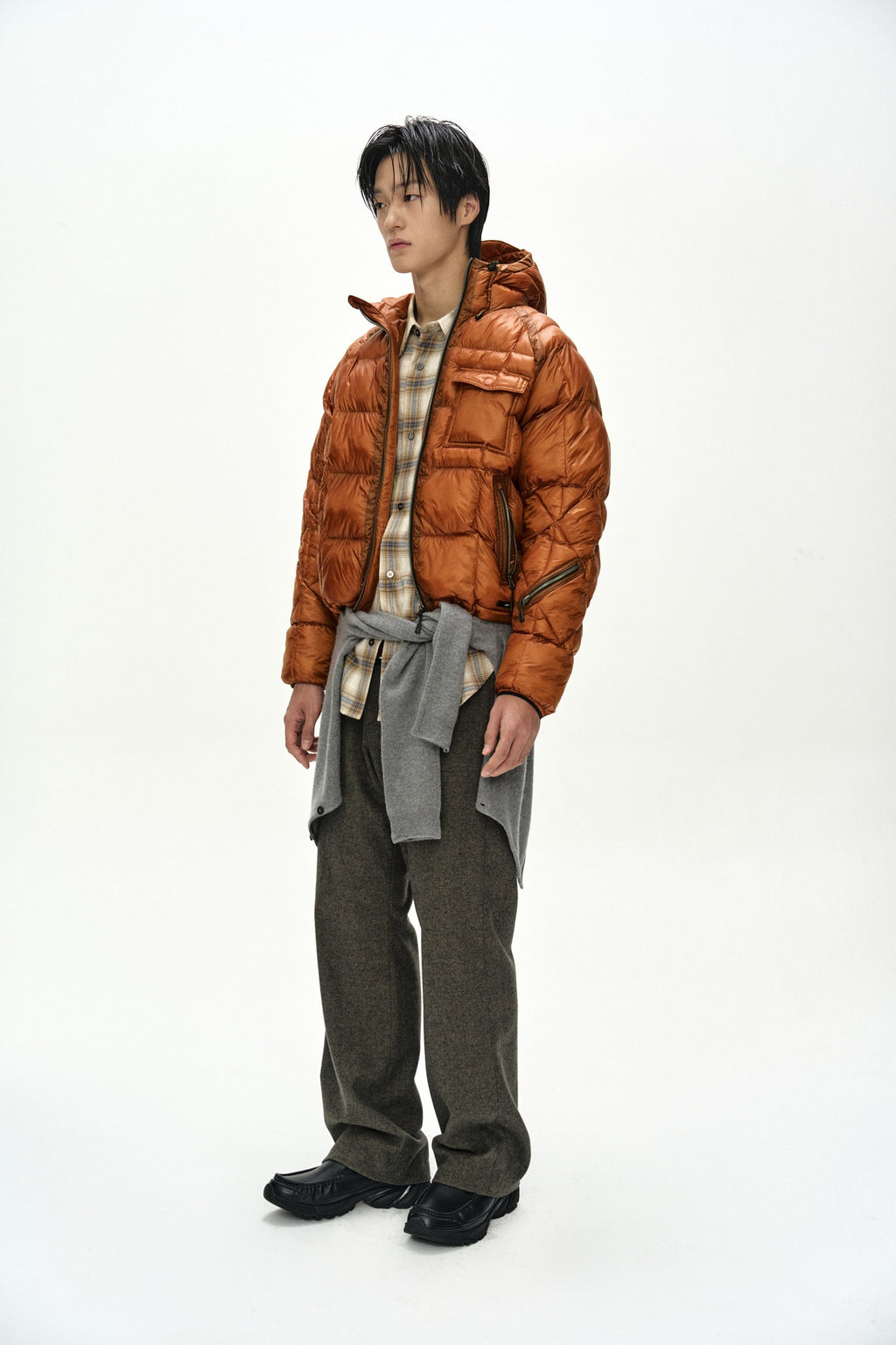 Andersson Bell - Unisex Torino Lightweight Down Jacket (Orange) product image 3 | TRAB K-Fashion Australia