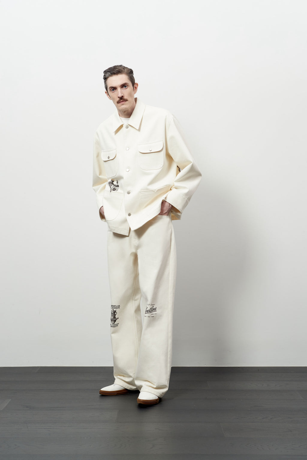 Stu - Printing Pants (Cream) product image 7 | TRAB K-Fashion Australia