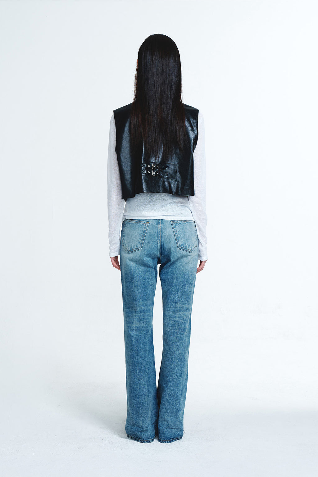 Deinet - Faux Leather Vest (Black) product image 3 | TRAB K-Fashion Australia