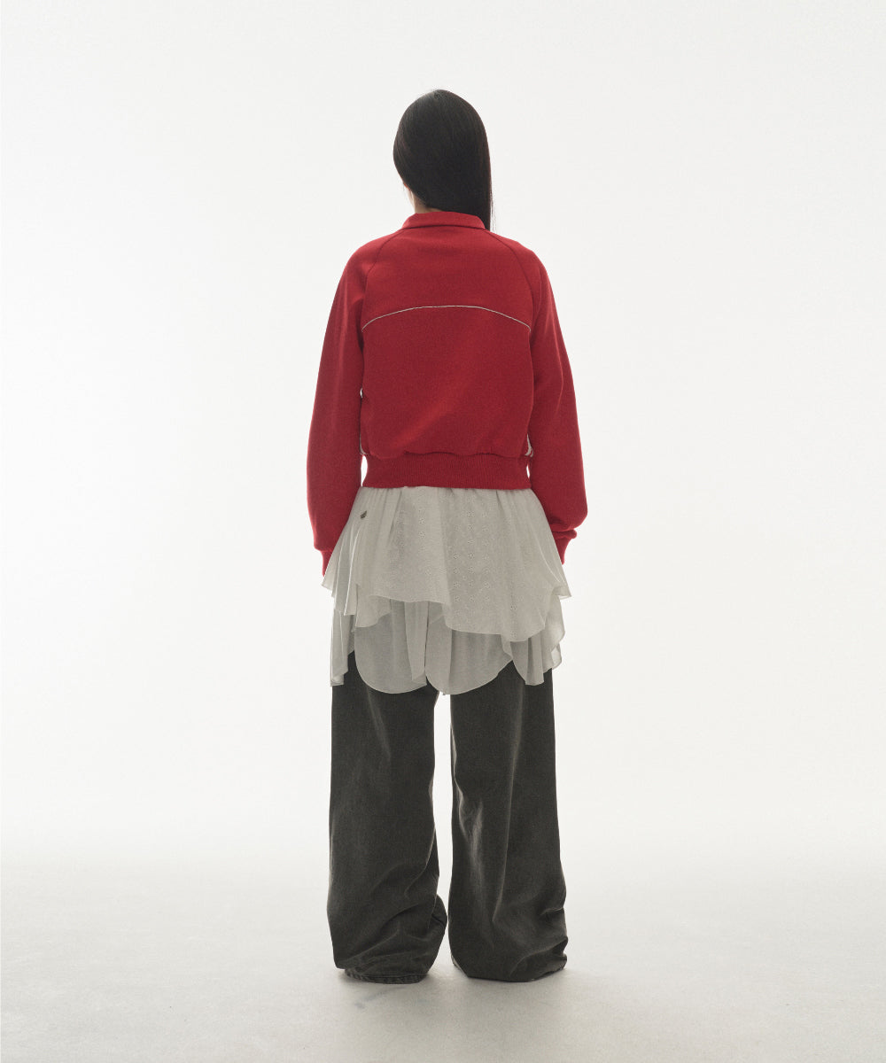 Coyseio - Lace Track Jacket (Red) product image 12 | TRAB K-Fashion Australia