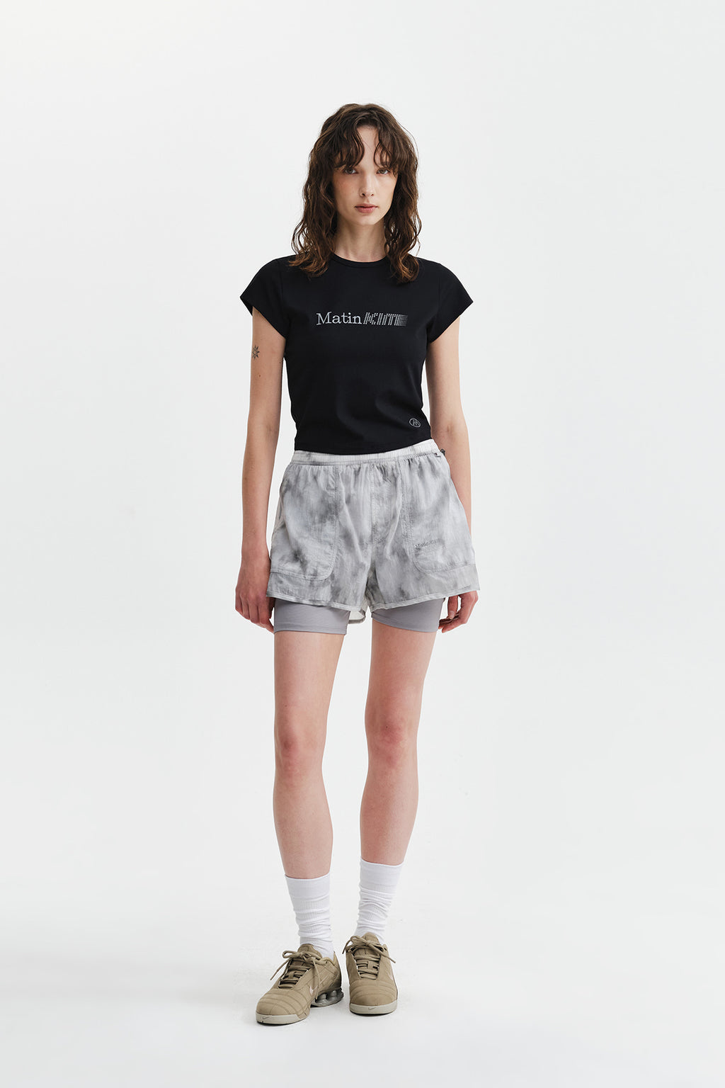 Matin Kim - Matin Pace Reflective Logo Slim Top (Black) product image 10 | TRAB K-Fashion Australia