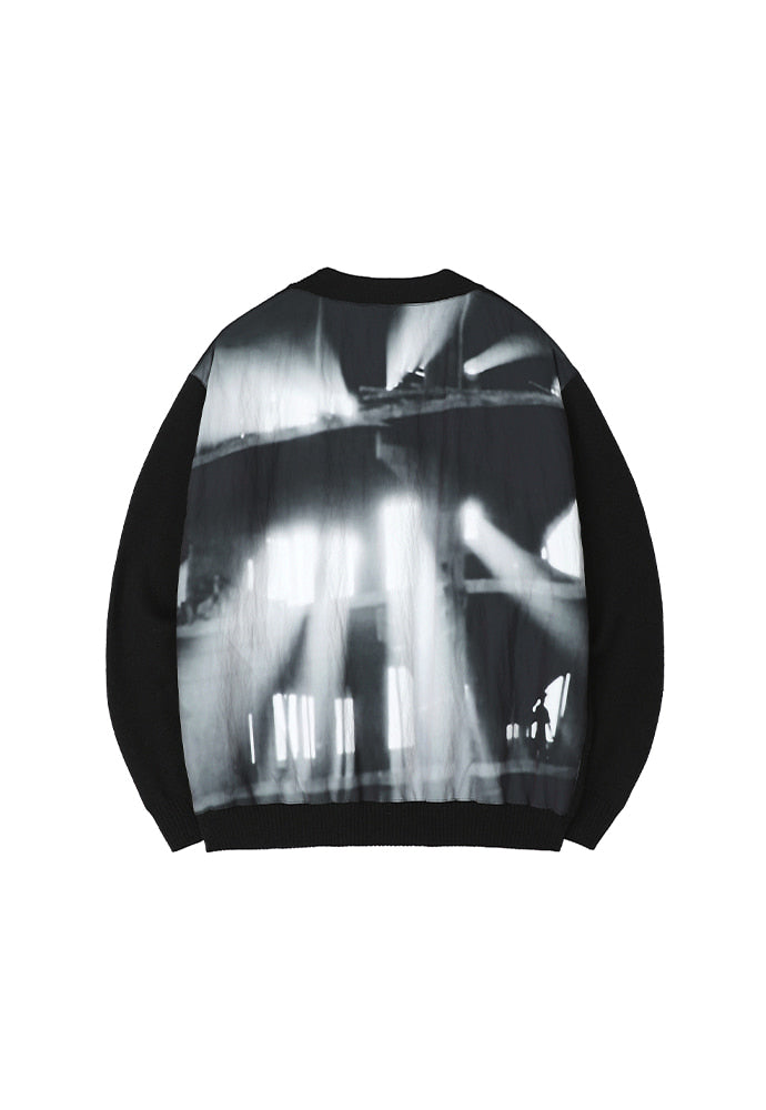 Tonywack - Polar Flash Patchwork Cardigan (Black) product image 5 | TRAB K-Fashion Australia