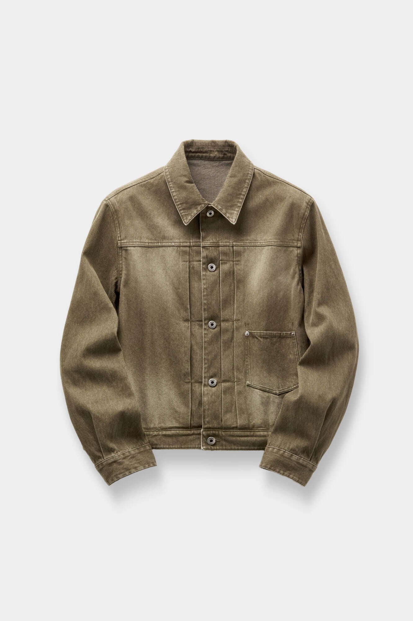 Coor - Type 1 Rib Texture Trucker Jacket (Washed Beige) product image 1 | TRAB K-Fashion Australia