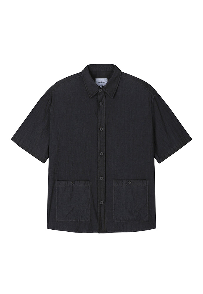 Art if acts - Garment Dyed Two Pocket Half Shirt (Faded Black) product image 6 | TRAB K-Fashion Australia
