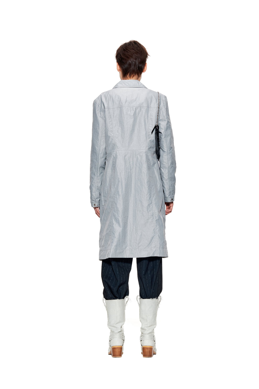 Matin Kim - Tailored Coating Coat (Grey) product image 7 | TRAB K-Fashion Australia