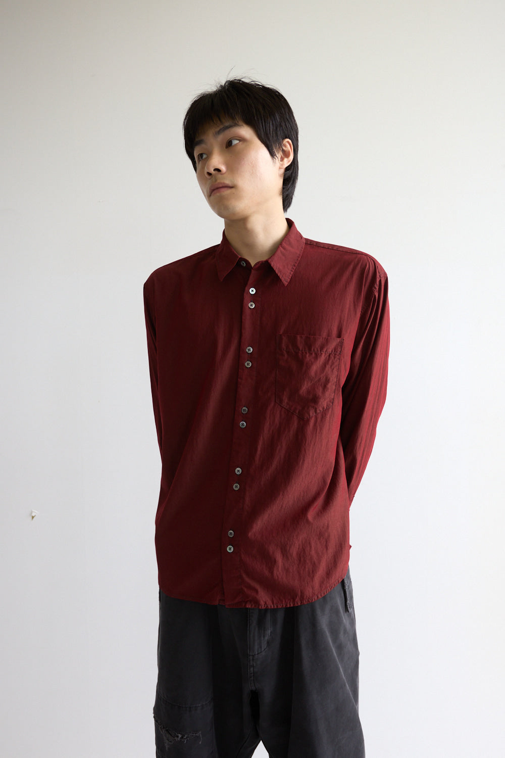 Hatchingroom - Rana Shirt Over Dyed Dark (Red) product image 7 | TRAB K-Fashion Australia