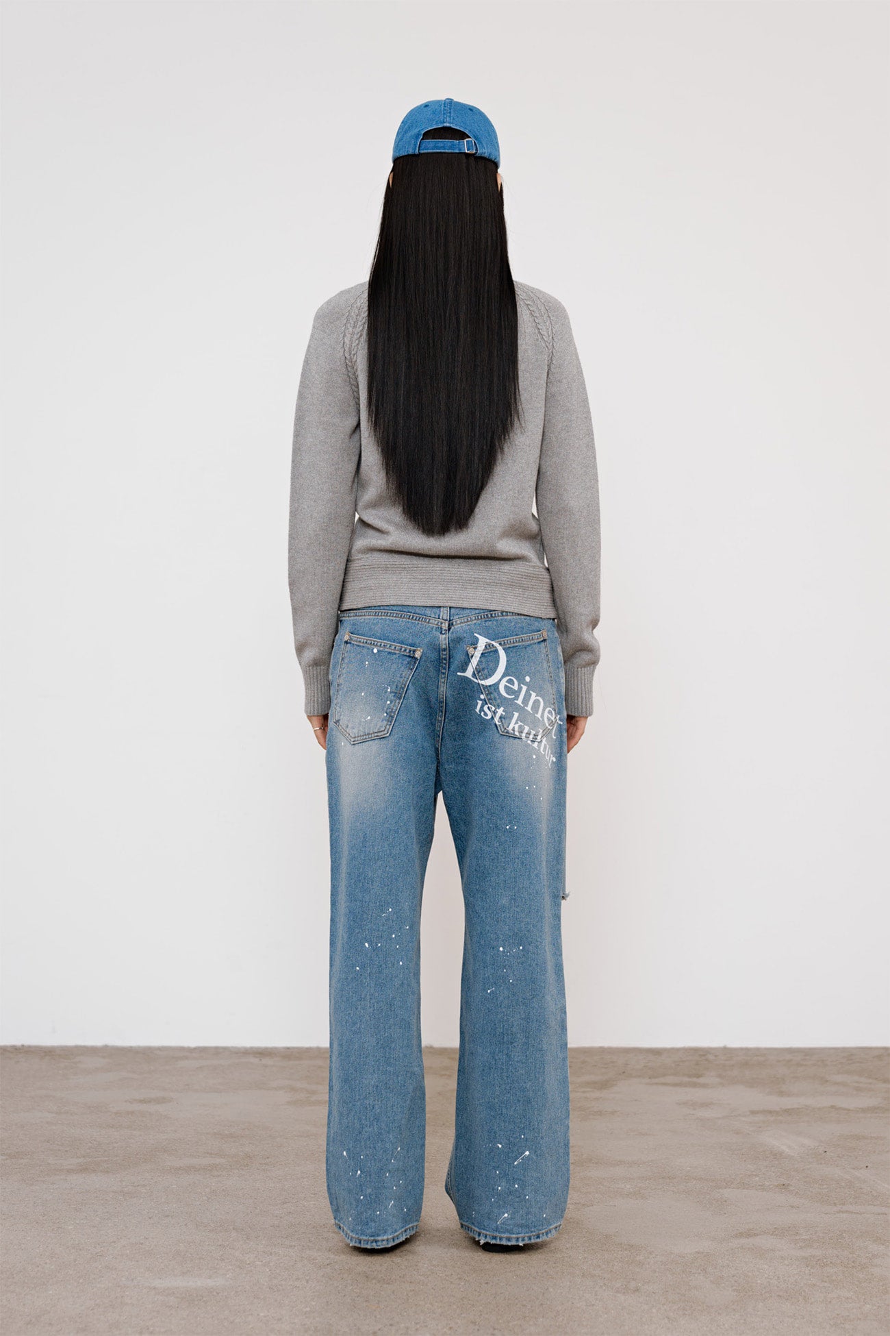 Deinet - High-Neck Stud Knit Outer (Melange Grey) product image 3 | TRAB K-Fashion Australia