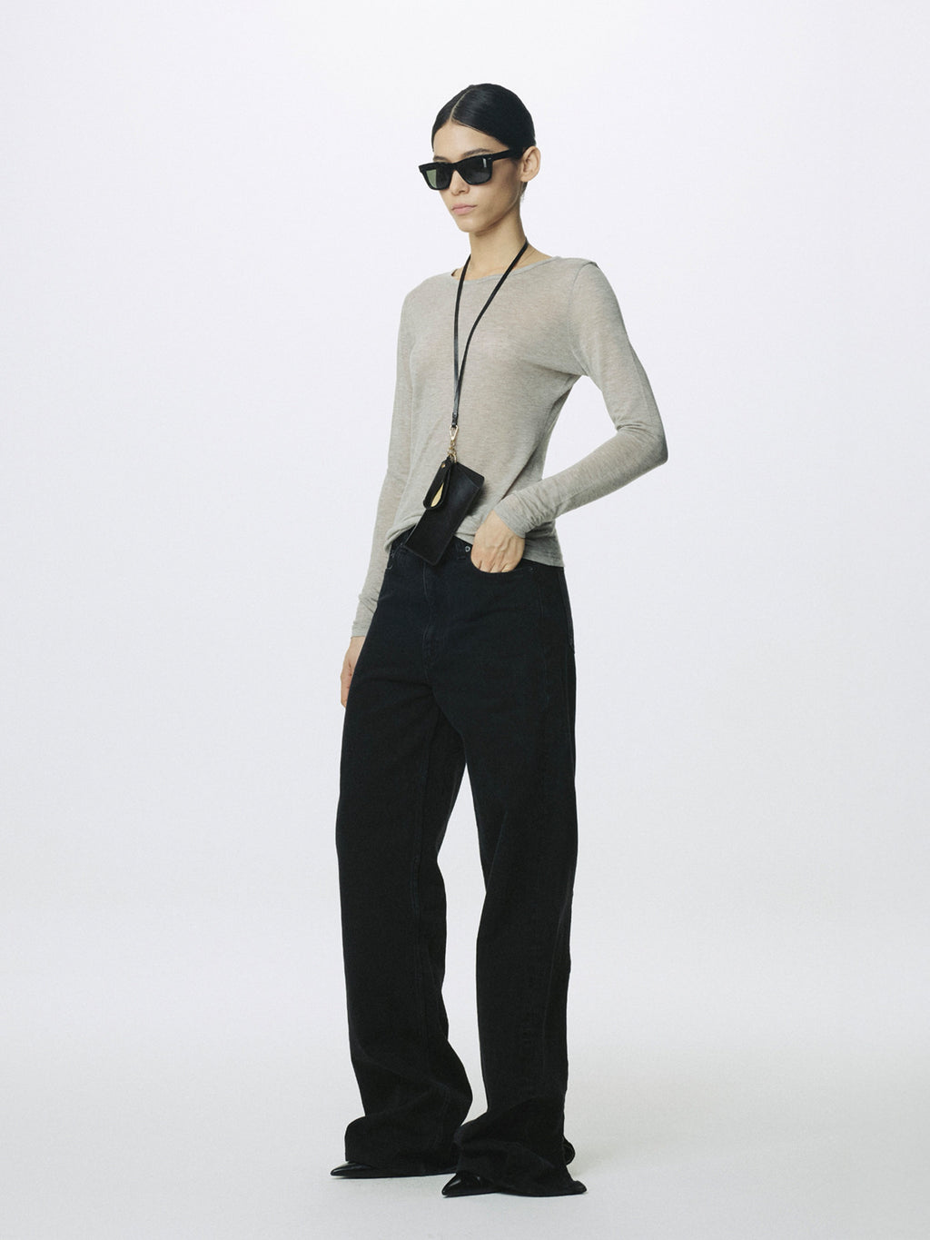 Tonywack - Zipped Wide Leg Denim (Black) product image 2 | TRAB K-Fashion Australia