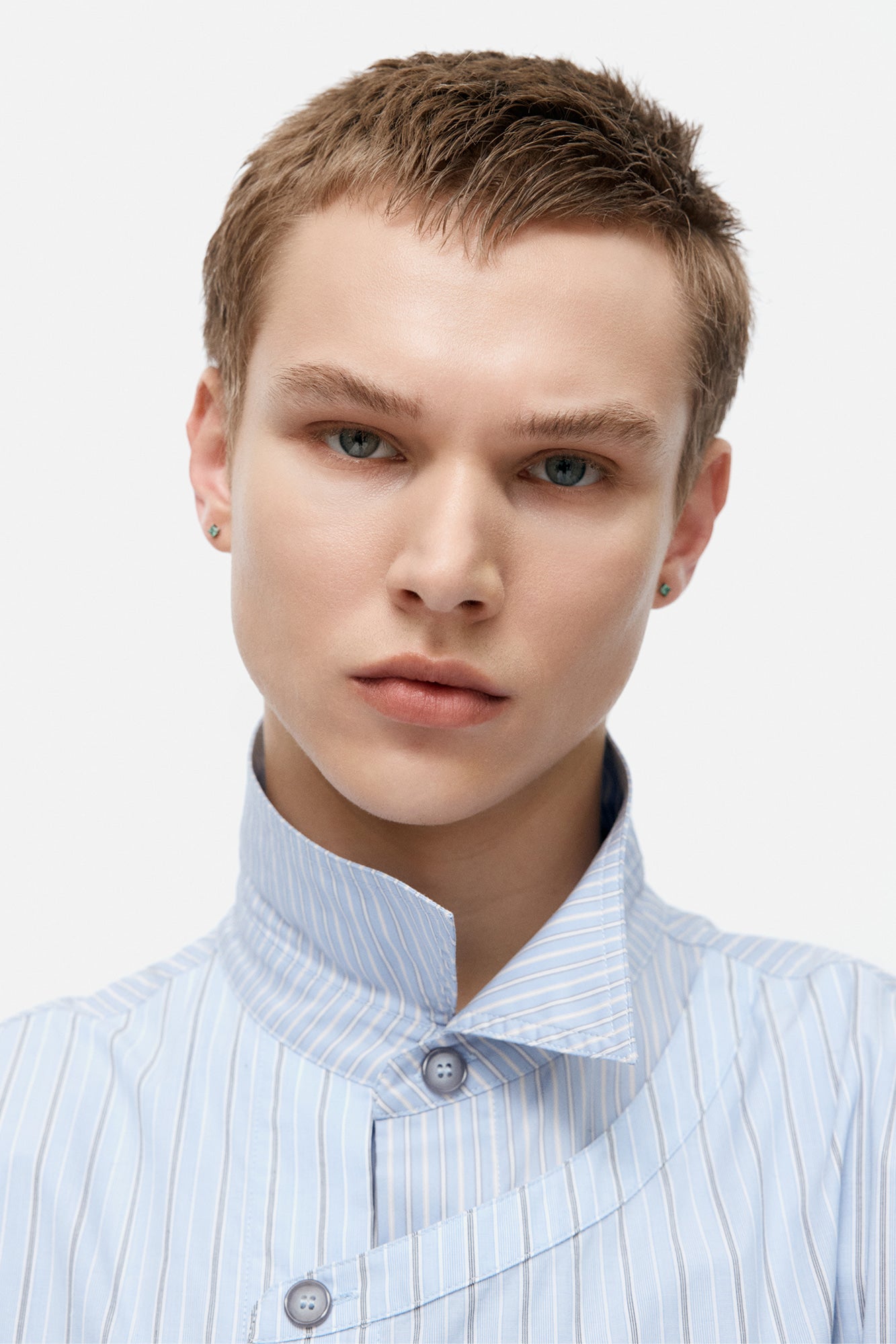 Andersson Bell - Stripe Layered Shirts (Blue) product image 4 | TRAB K-Fashion Australia