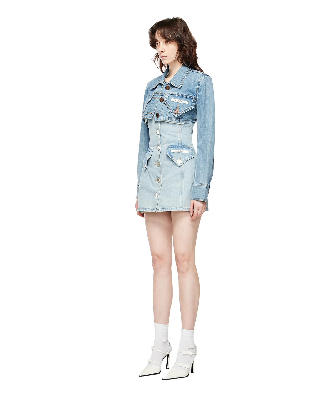 Kimhe Kim - Emma Denim Tube Top Dress (Sky Blue) product image 2 | TRAB K-Fashion Australia