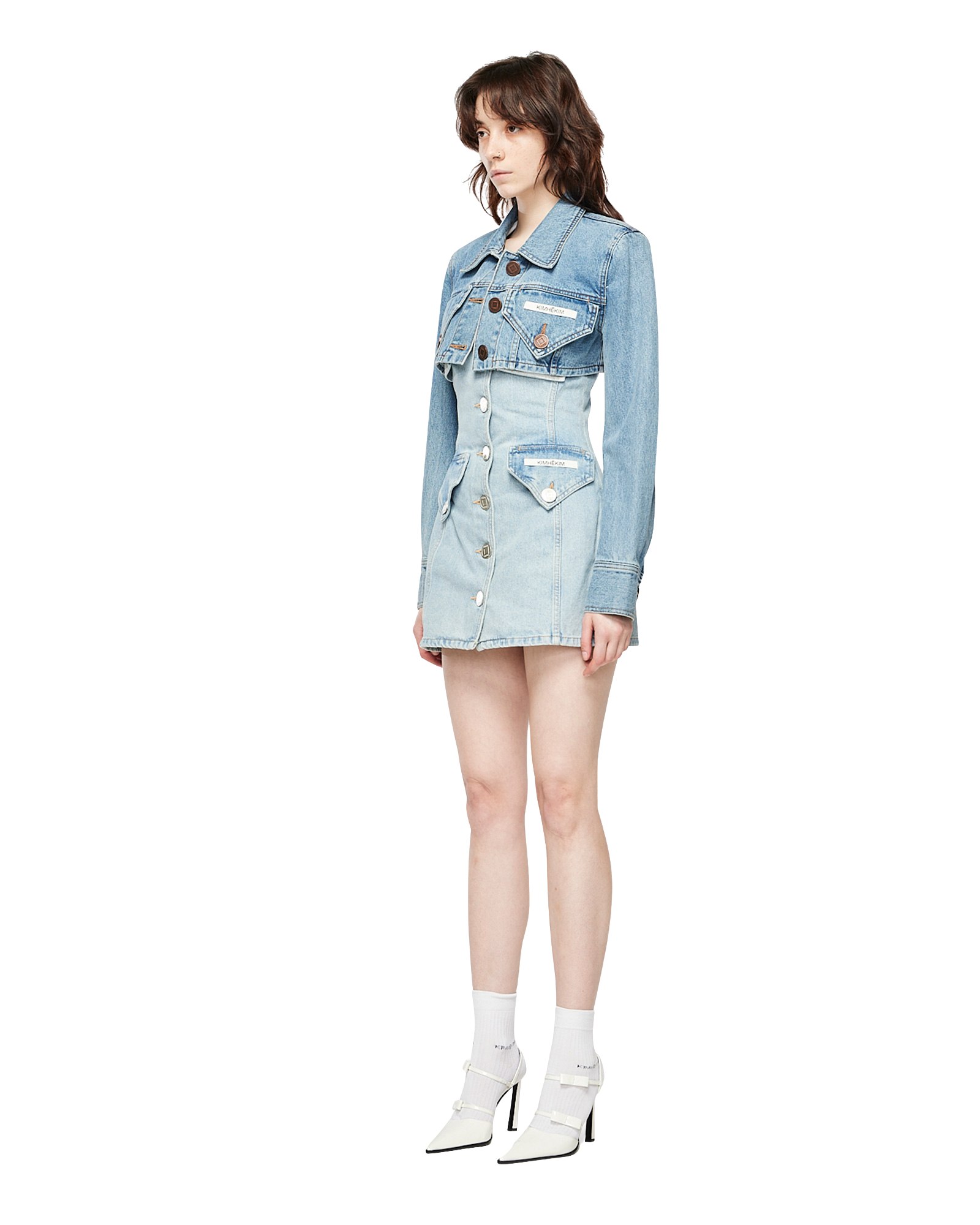 Kimhe Kim - Emma Denim Tube Top Dress (Sky Blue) product image 2 | TRAB K-Fashion Australia