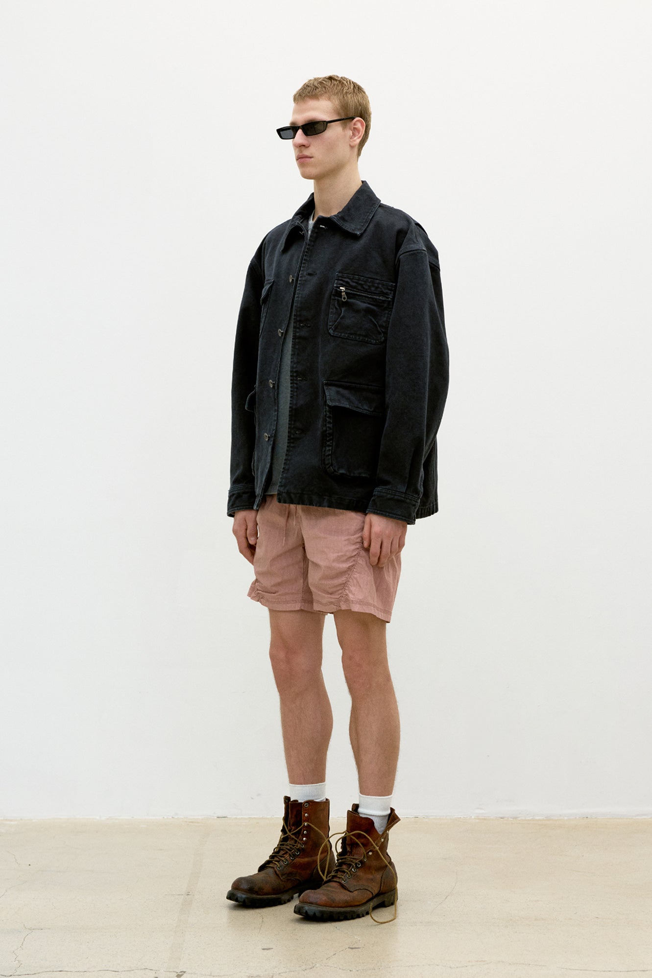 Coor - Over Dyed Coverall Jacket (Washed Charcoal) product image 3 | TRAB K-Fashion Australia