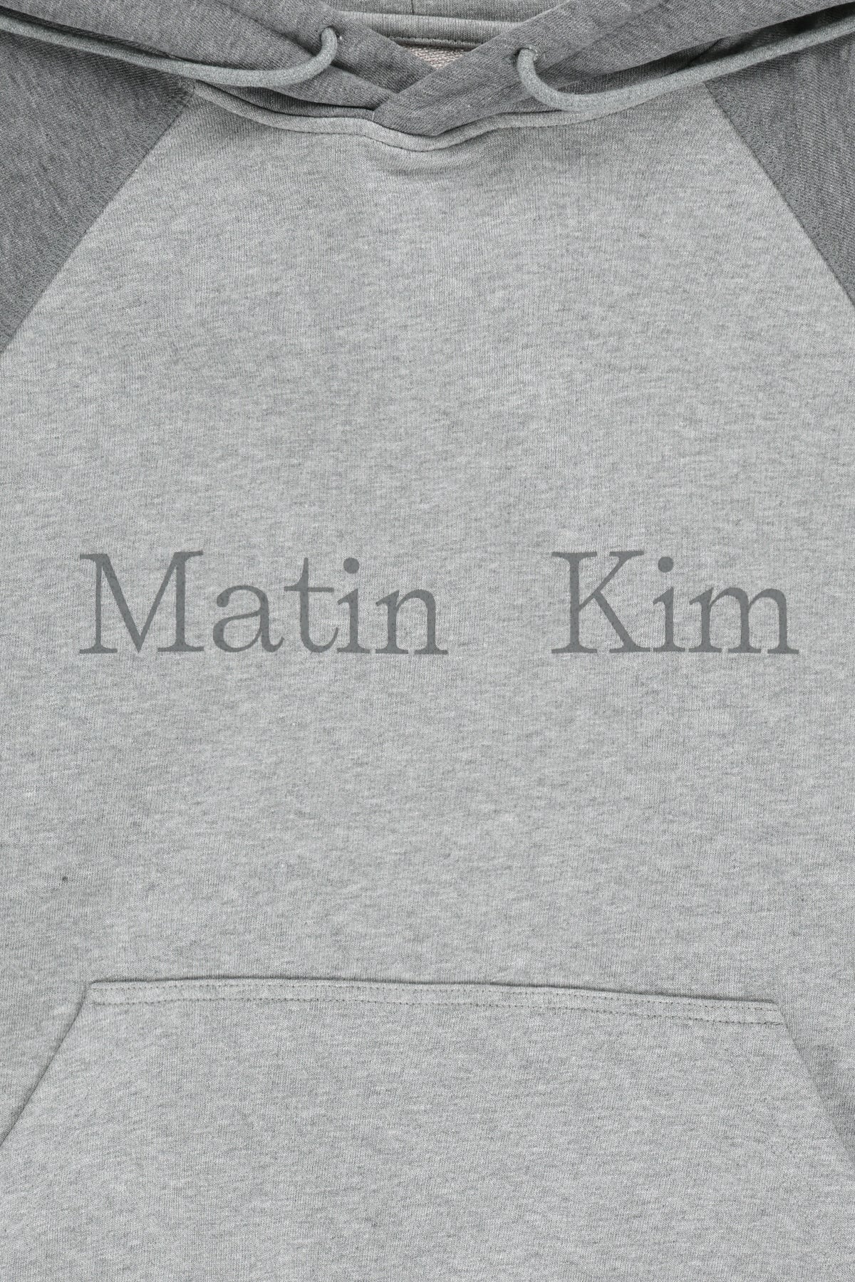 Matin Kim - Color Block Logo Hoody Top (Grey) product image 5 | TRAB K-Fashion Australia