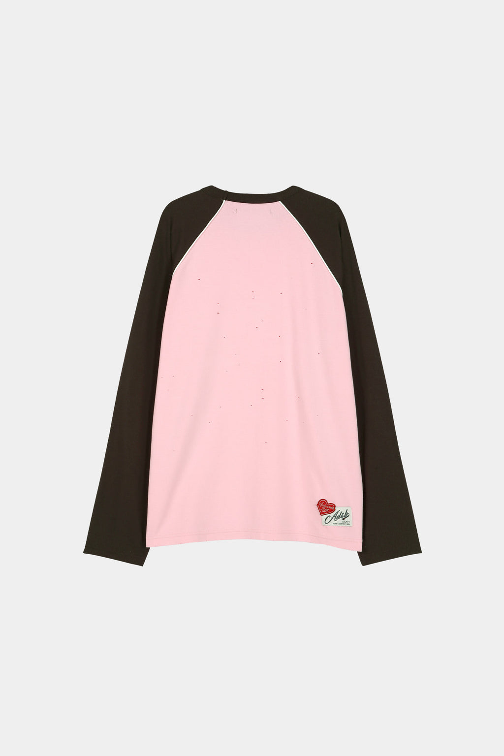 Andersson Bell - Logo Wappen Raglan L/s T-Shirt (Pink/Brown) product image 9 | TRAB K-Fashion Australia