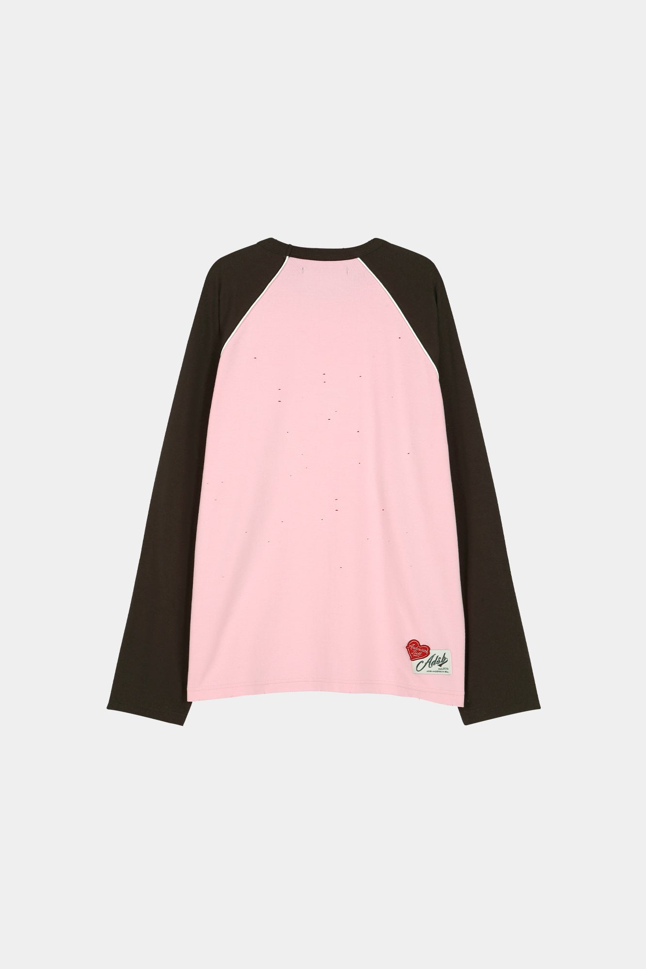 Andersson Bell - Logo Wappen Raglan L/s T-Shirt (Pink/Brown) product image 9 | TRAB K-Fashion Australia
