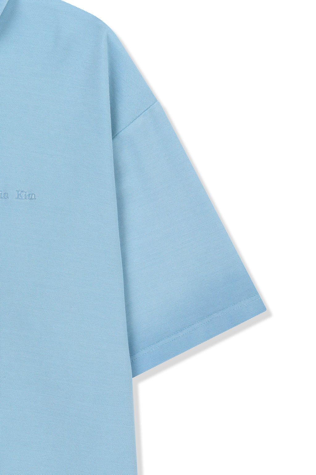 Matin Kim - Small Logo Washed Pique Top (Blue) product image 5 | TRAB K-Fashion Australia