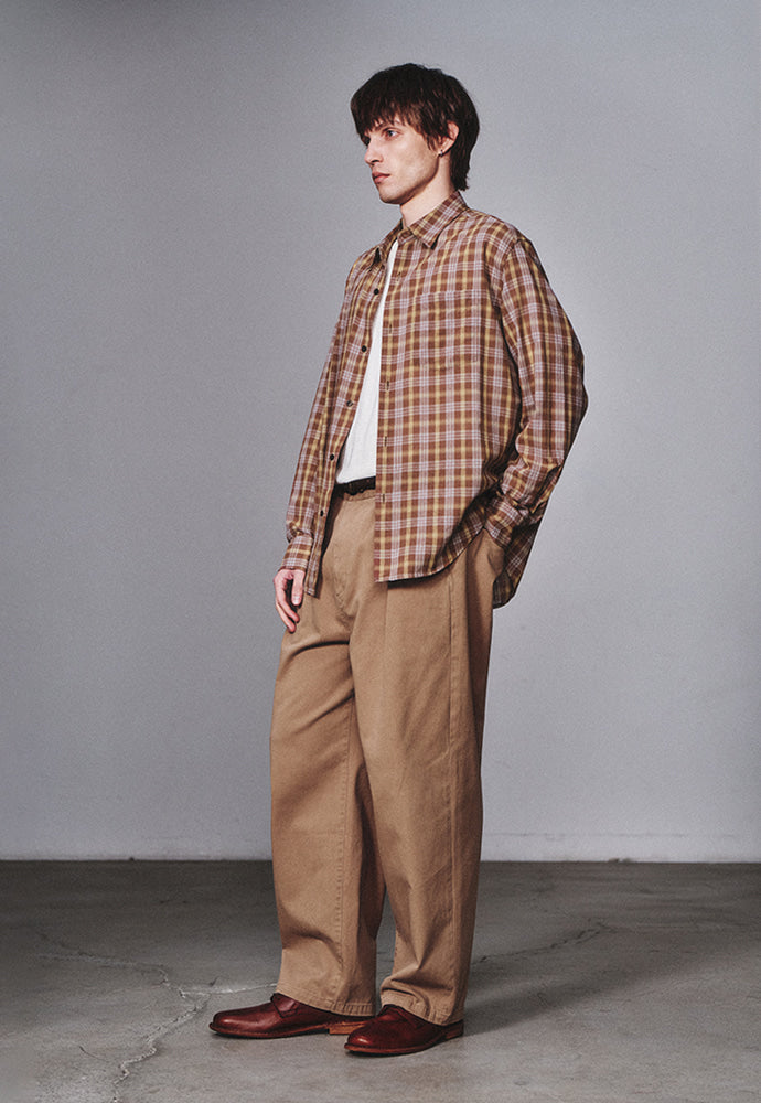 Art if acts - French Check Shirt (Brown/Blue) product image 2 | TRAB K-Fashion Australia