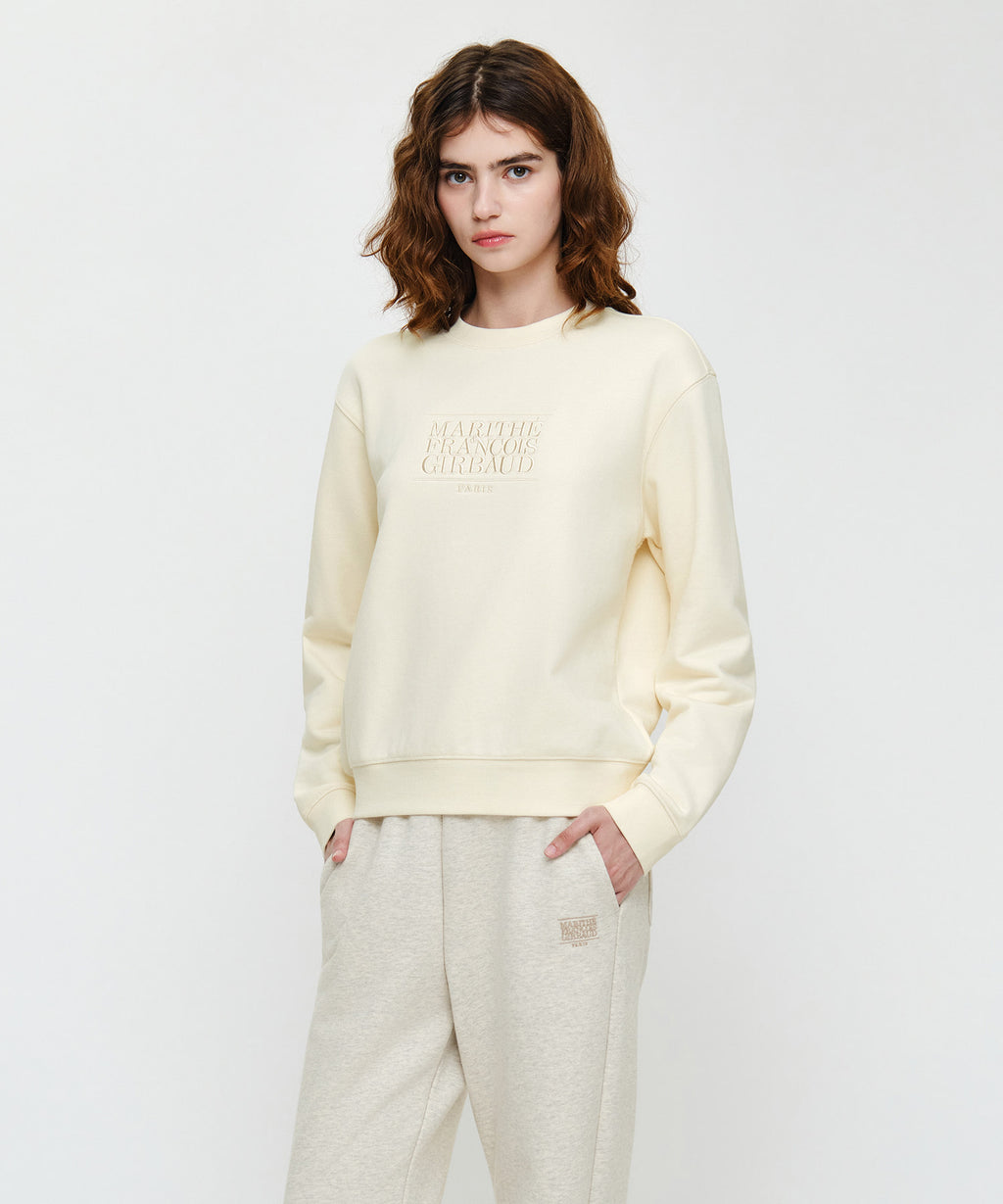 Marithe & Francois Girbaud - Classic Logo Sweatshirt (Cream) product image 2 | TRAB K-Fashion Australia