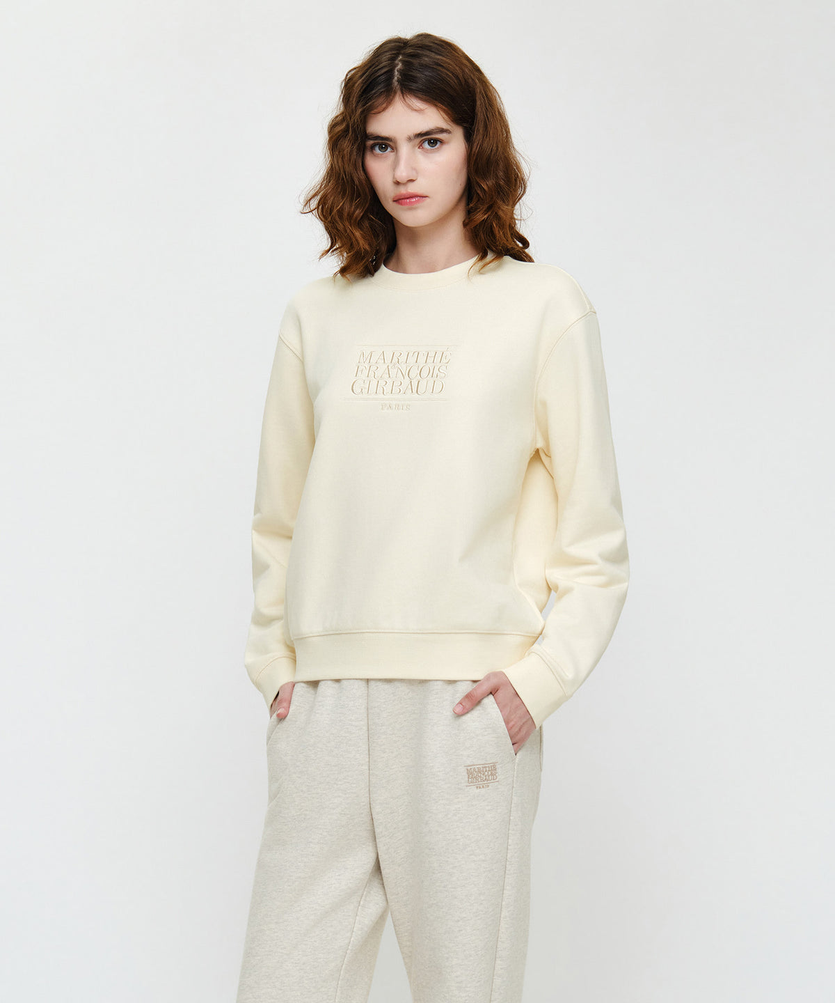 Marithe & Francois Girbaud - Classic Logo Sweatshirt (Cream) product image 2 | TRAB K-Fashion Australia