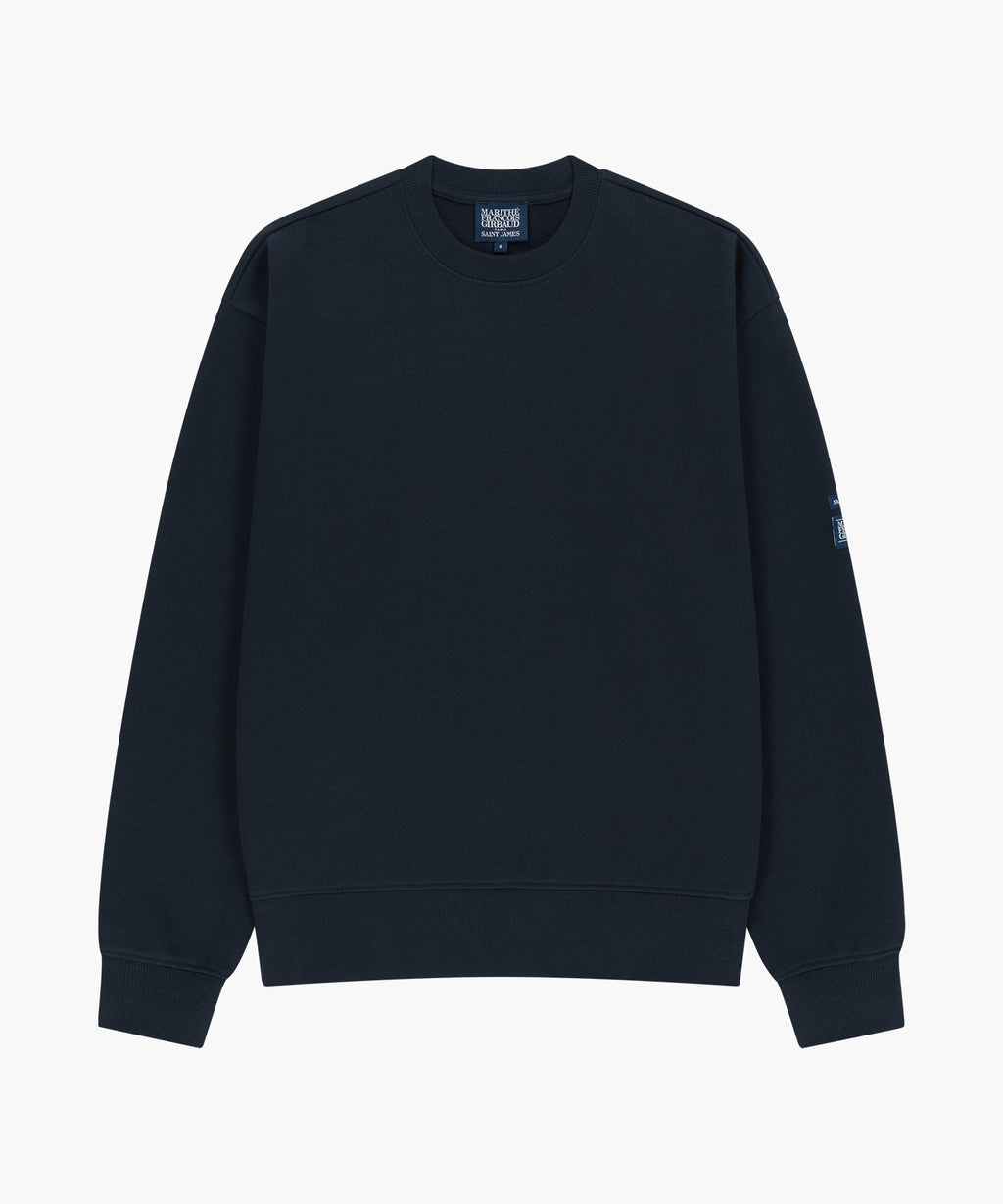 Marithe & Francois Girbaud - Marithe X Saint James Bon Bon Elbow Patch Sweatshirt (Dark Navy) product image 3 | TRAB K-Fashion Australia