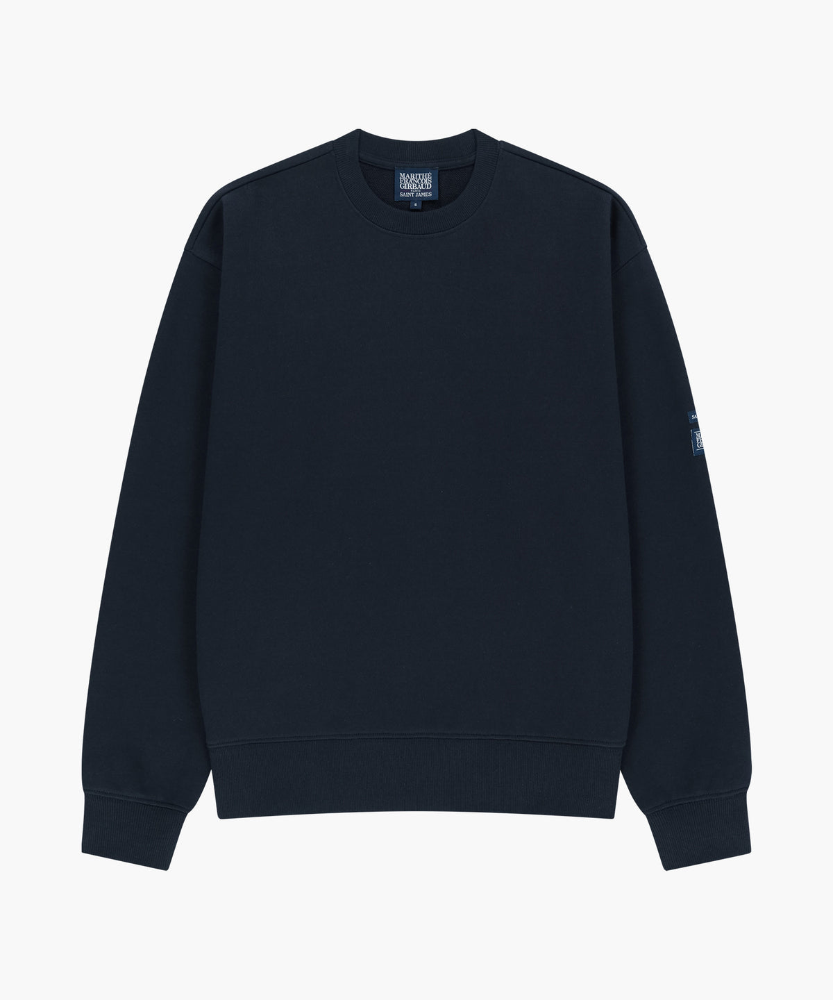 Marithe & Francois Girbaud - Marithe X Saint James Bon Bon Elbow Patch Sweatshirt (Dark Navy) product image 3 | TRAB K-Fashion Australia