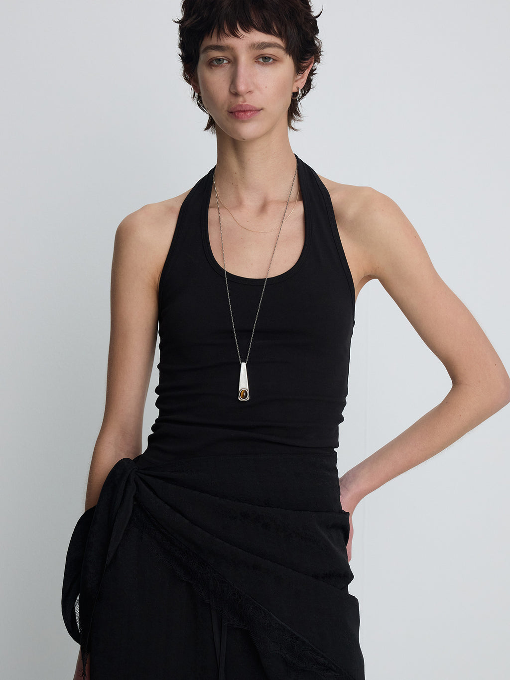 Tonywack - Halter-Neck Sleeveless Top (Black) product image 7 | TRAB K-Fashion Australia
