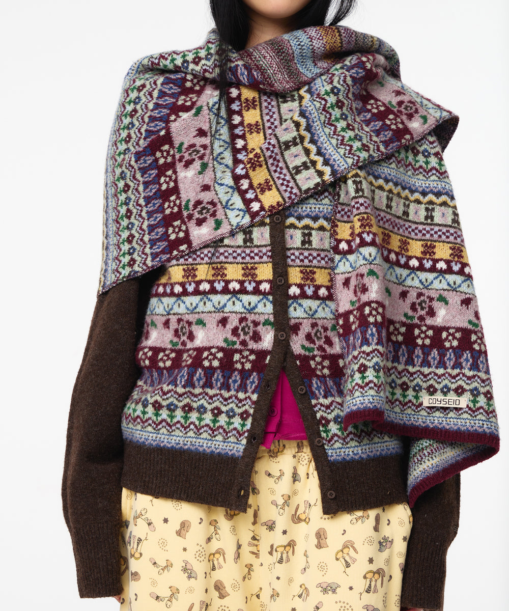 Coyseio - Cottage Knit Cardigan (Brown) product image 8 | TRAB K-Fashion Australia