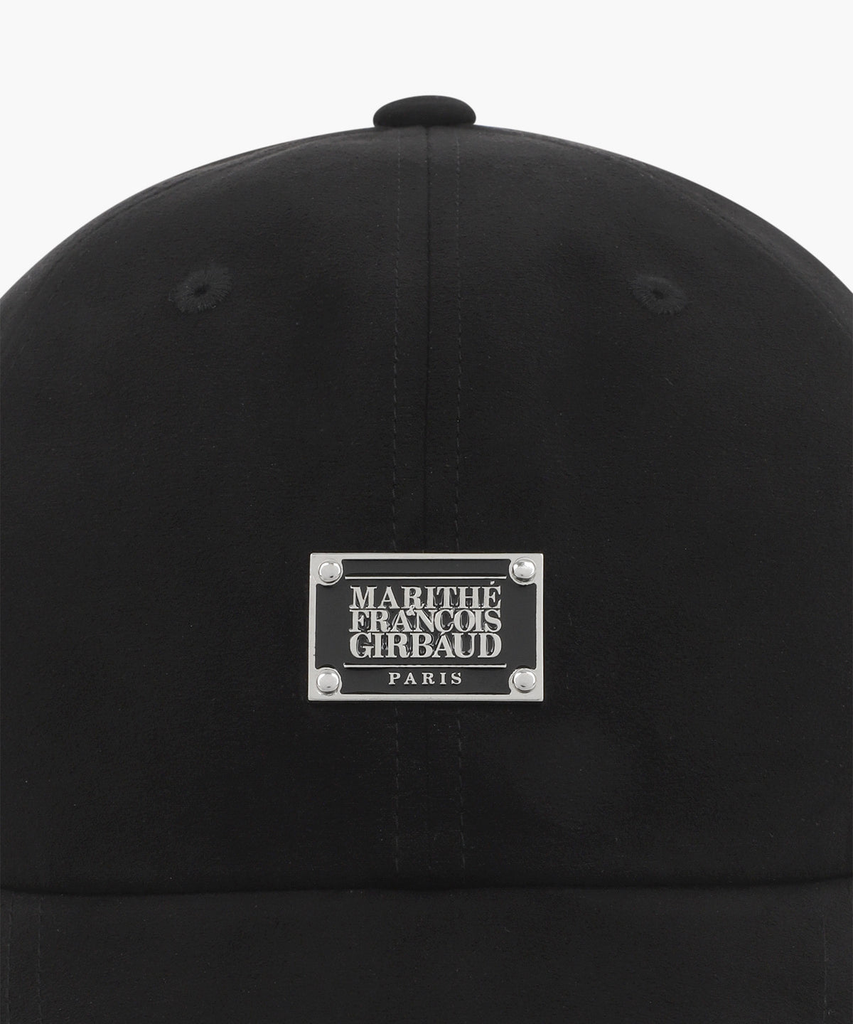 Marithe & Francois Girbaud - Micro Classic Logo Metal Suede Covered Cap (Black) product image 3 | TRAB K-Fashion Australia