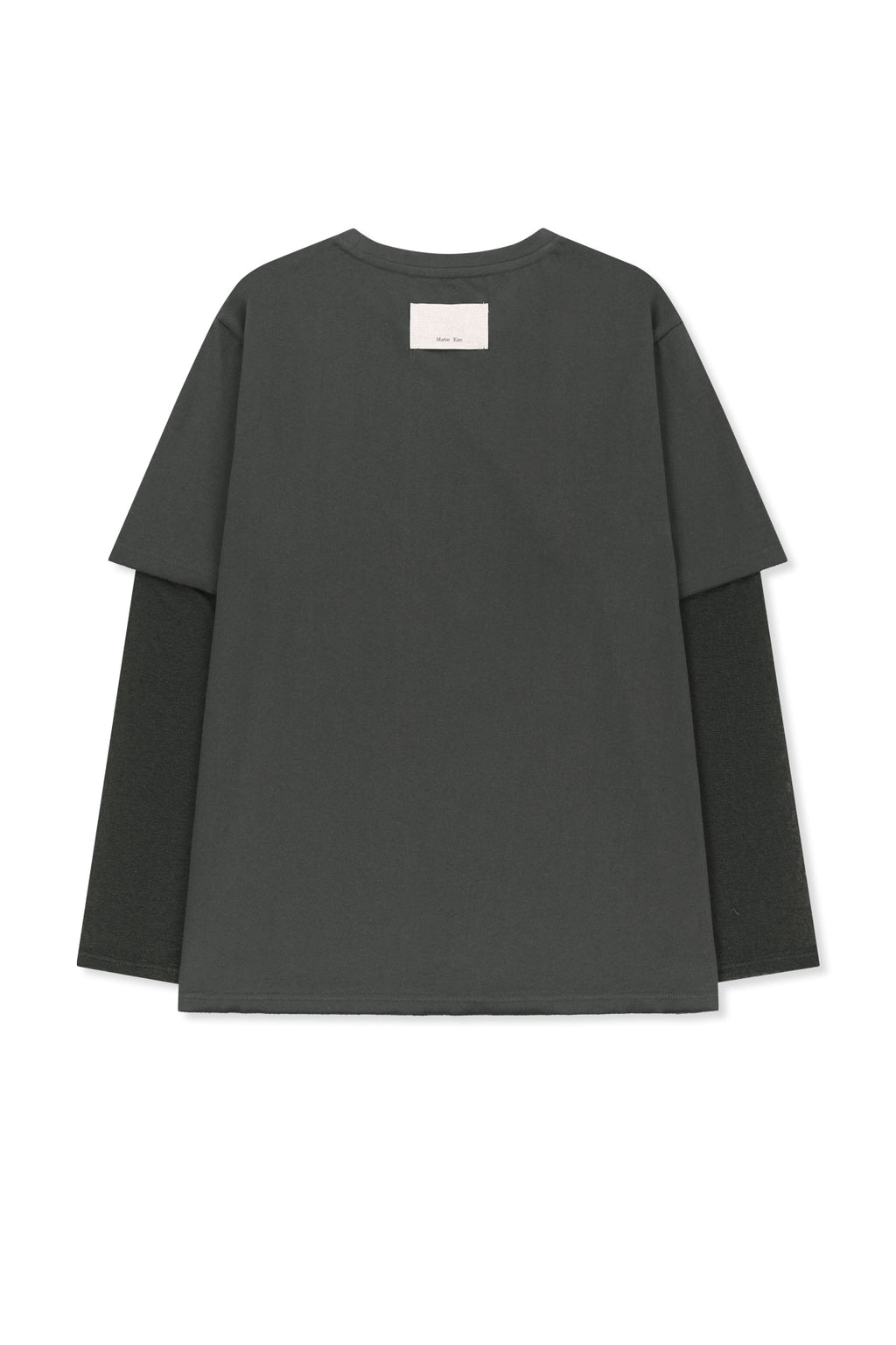 Matin Kim - Graffiti Artwork Layered Top (Charcoal) product image 2 | TRAB K-Fashion Australia