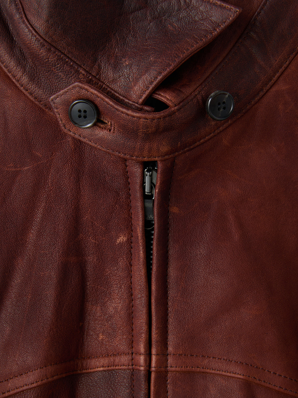 Recto - Vintage Effect Leather Jumper (Red Brown) product image 6 | TRAB K-Fashion Australia