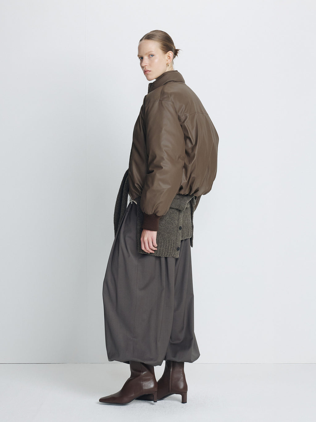 Tonywack - Cropped Padded Jacket (Brown) product image 2 | TRAB K-Fashion Australia