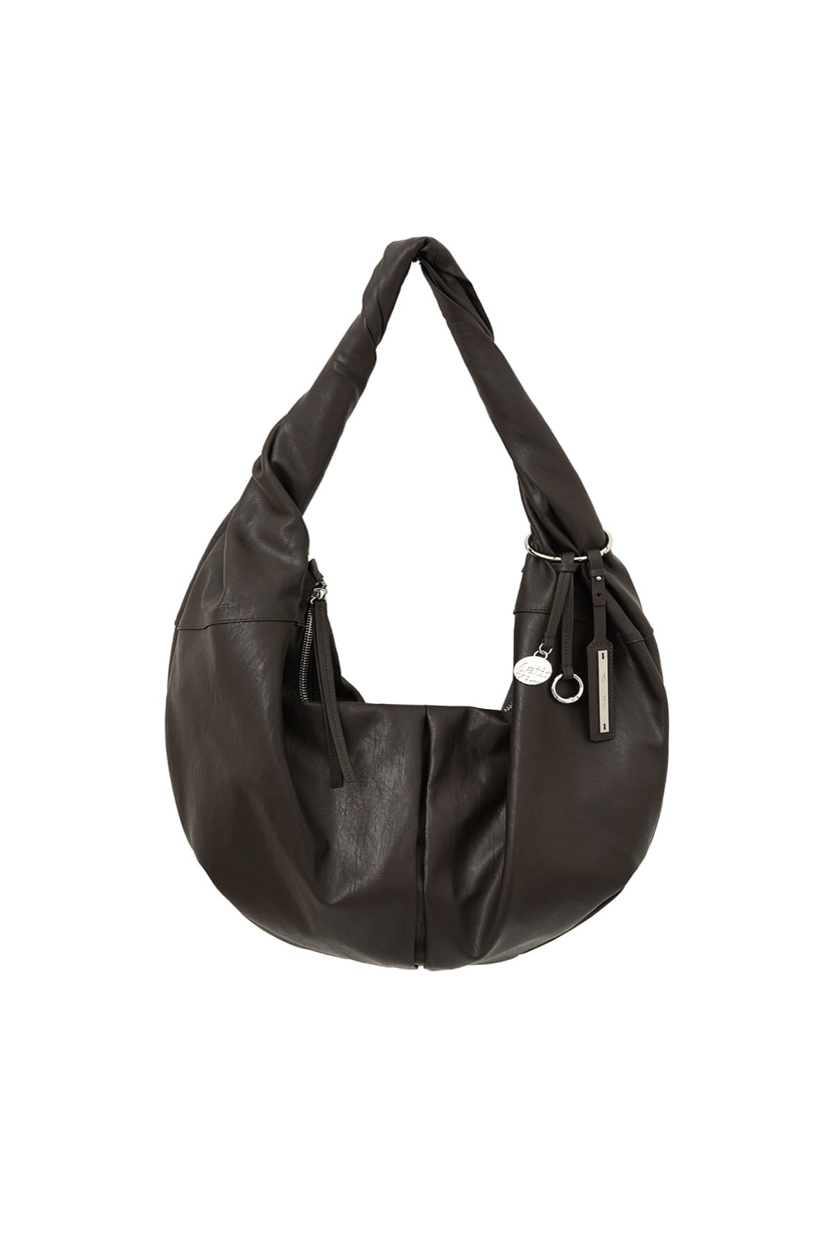 Matin Kim - [Pre-Order – Ships May 11] Twist Handle Large Hobo Bag (Dark Brown) product image 2 | TRAB K-Fashion Australia