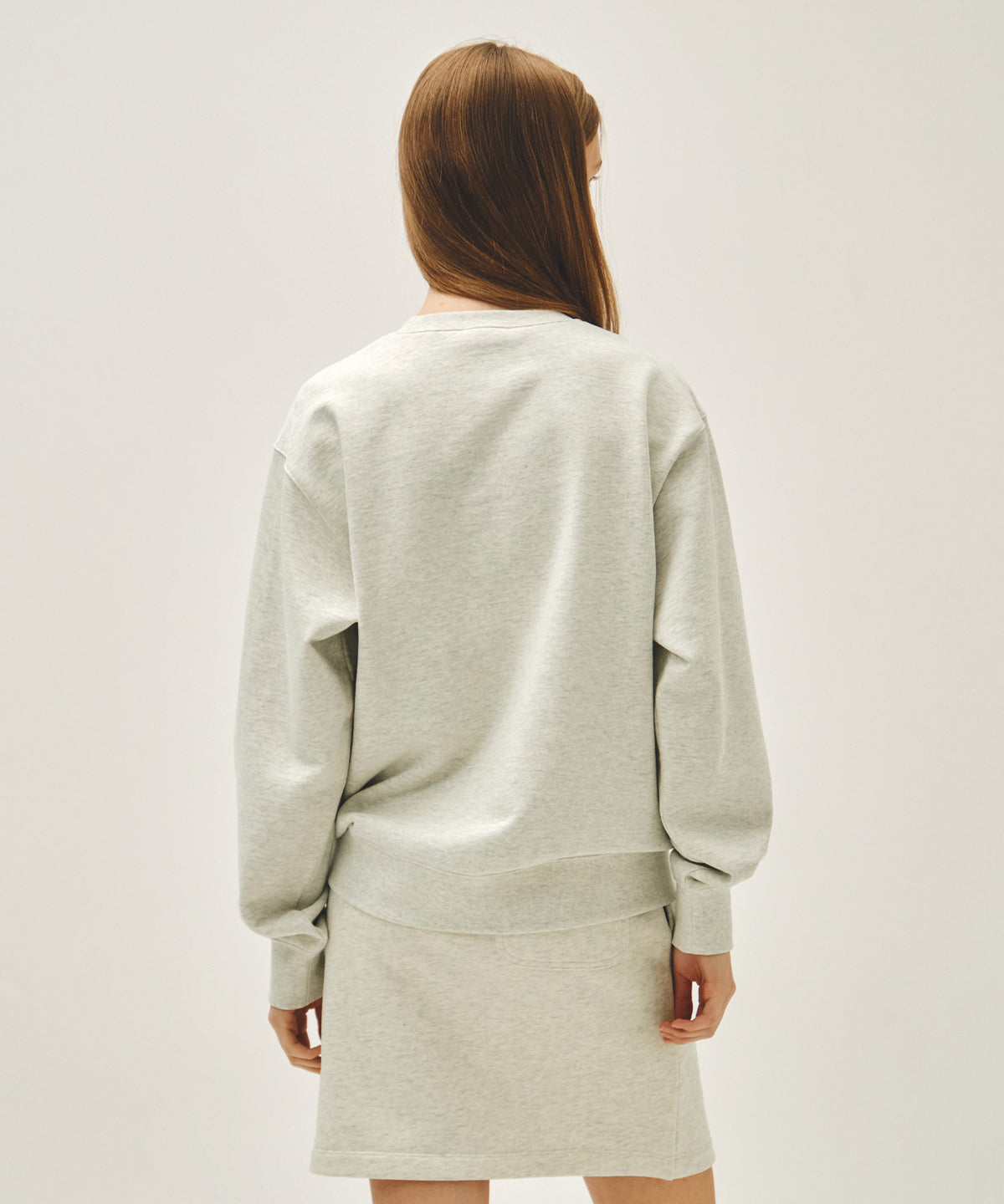 Marithe & Francois Girbaud - Classic Logo Embroidery Sweatshirt (Oatmeal) product image 3 | TRAB K-Fashion Australia