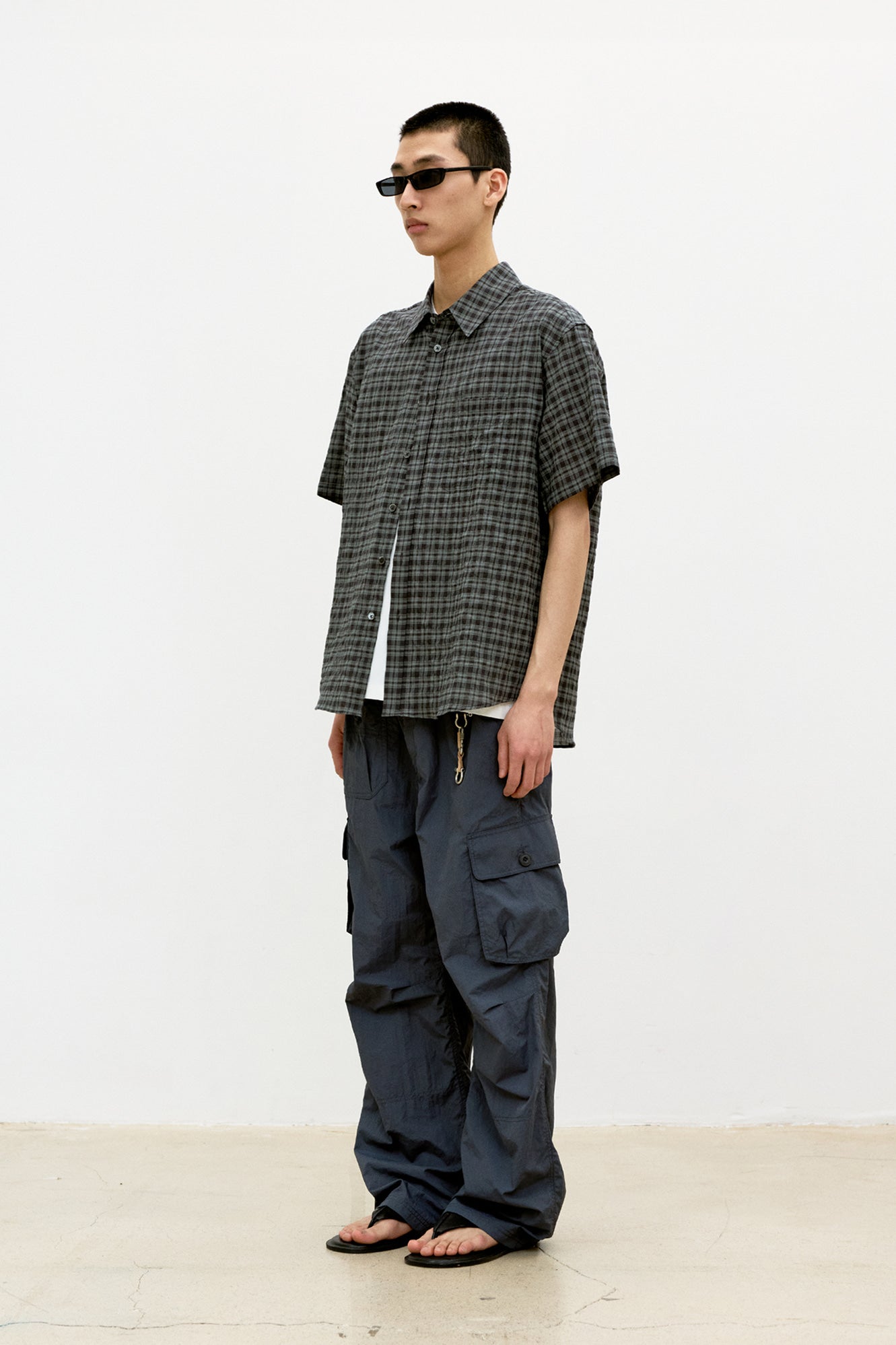 Coor - Multi-Pocket Stitch Pointed Pants (Deep Blue Gray) product image 3 | TRAB K-Fashion Australia