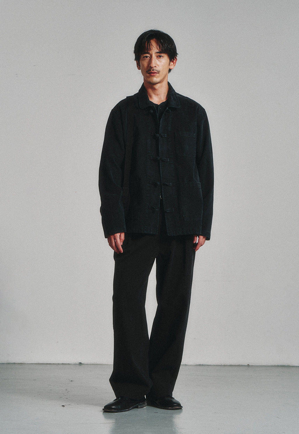 Art if acts - Washed Chinese Work Jacket (Vintage Black) product image 2 | TRAB K-Fashion Australia
