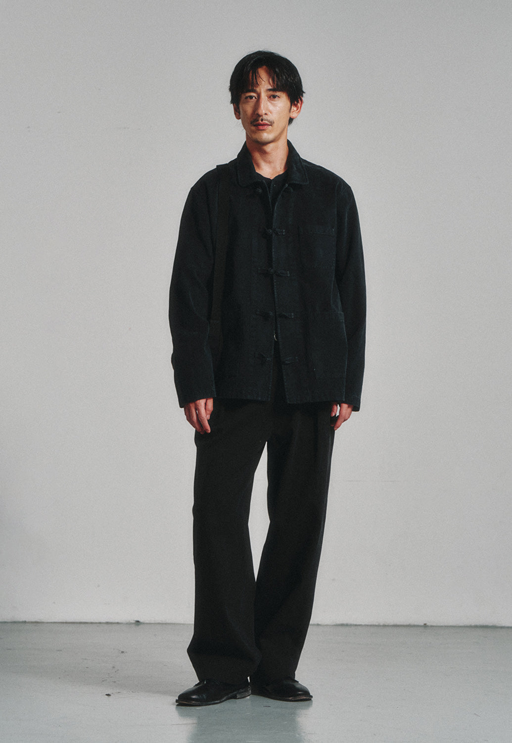 Art if acts - Washed Chinese Work Jacket (Vintage Black) product image 2 | TRAB K-Fashion Australia