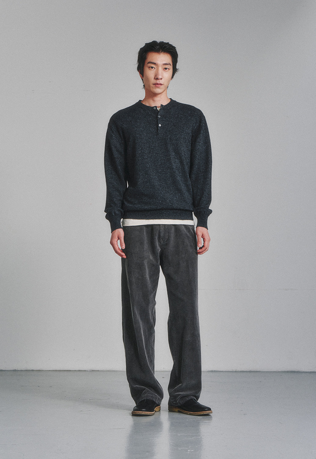 Art if acts - Henley Sweater (Charcoal) product image 4 | TRAB K-Fashion Australia