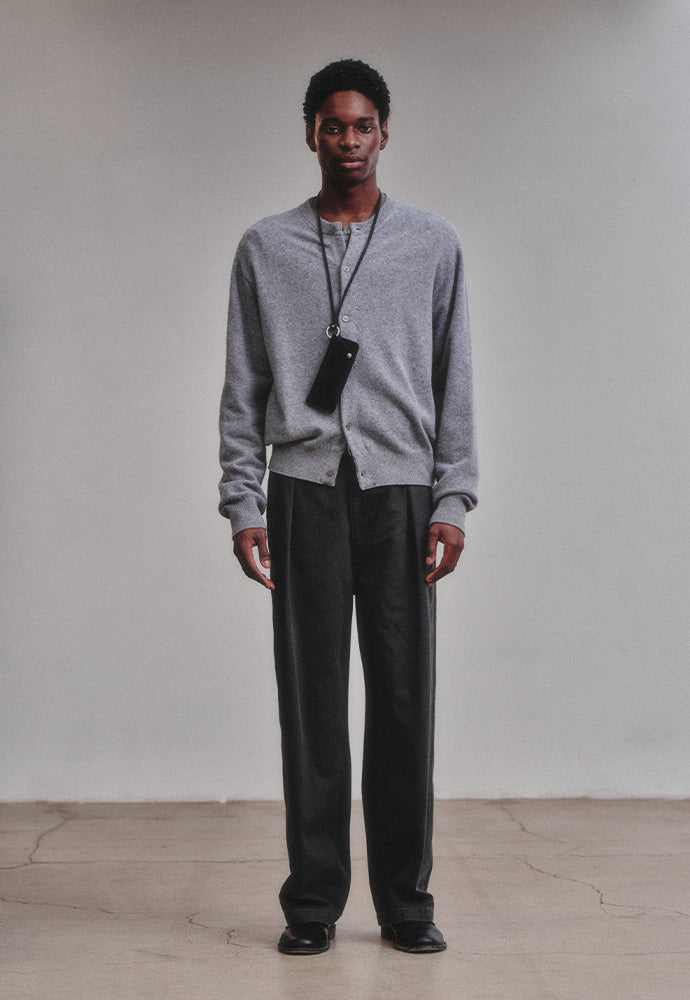 Art if acts - Wholegarment Round Neck Cardigan (Steel Grey) product image 2 | TRAB K-Fashion Australia