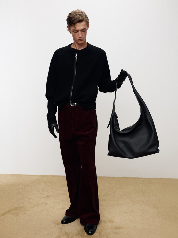 Tonywack - Merino Wool Knitted Zip-Up Jumper (Black) product image 6 | TRAB K-Fashion Australia