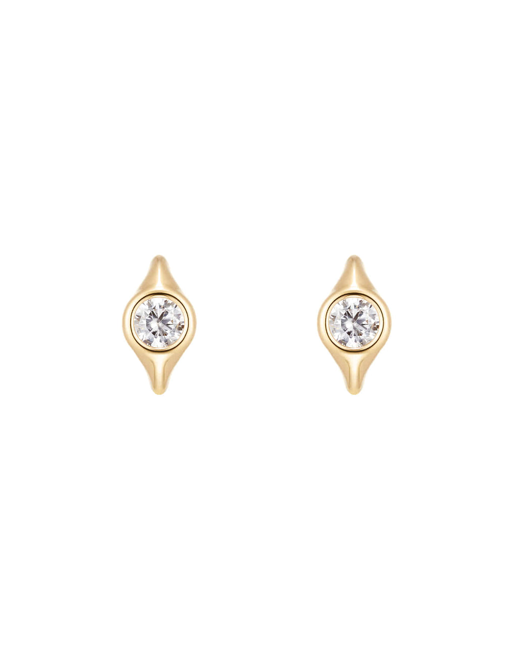 Numbering - Bezel Set Solitaire Hoop Earrings #3203 product image 8 | TRAB K-Fashion Australia